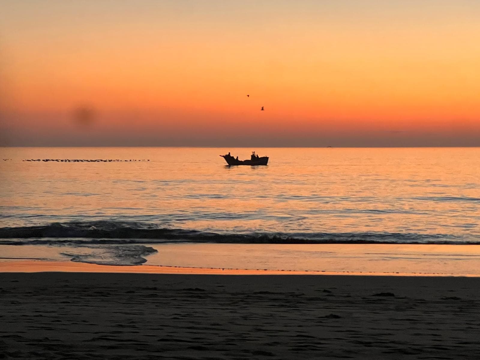 Pôr do sol na praia da Arte Xávega