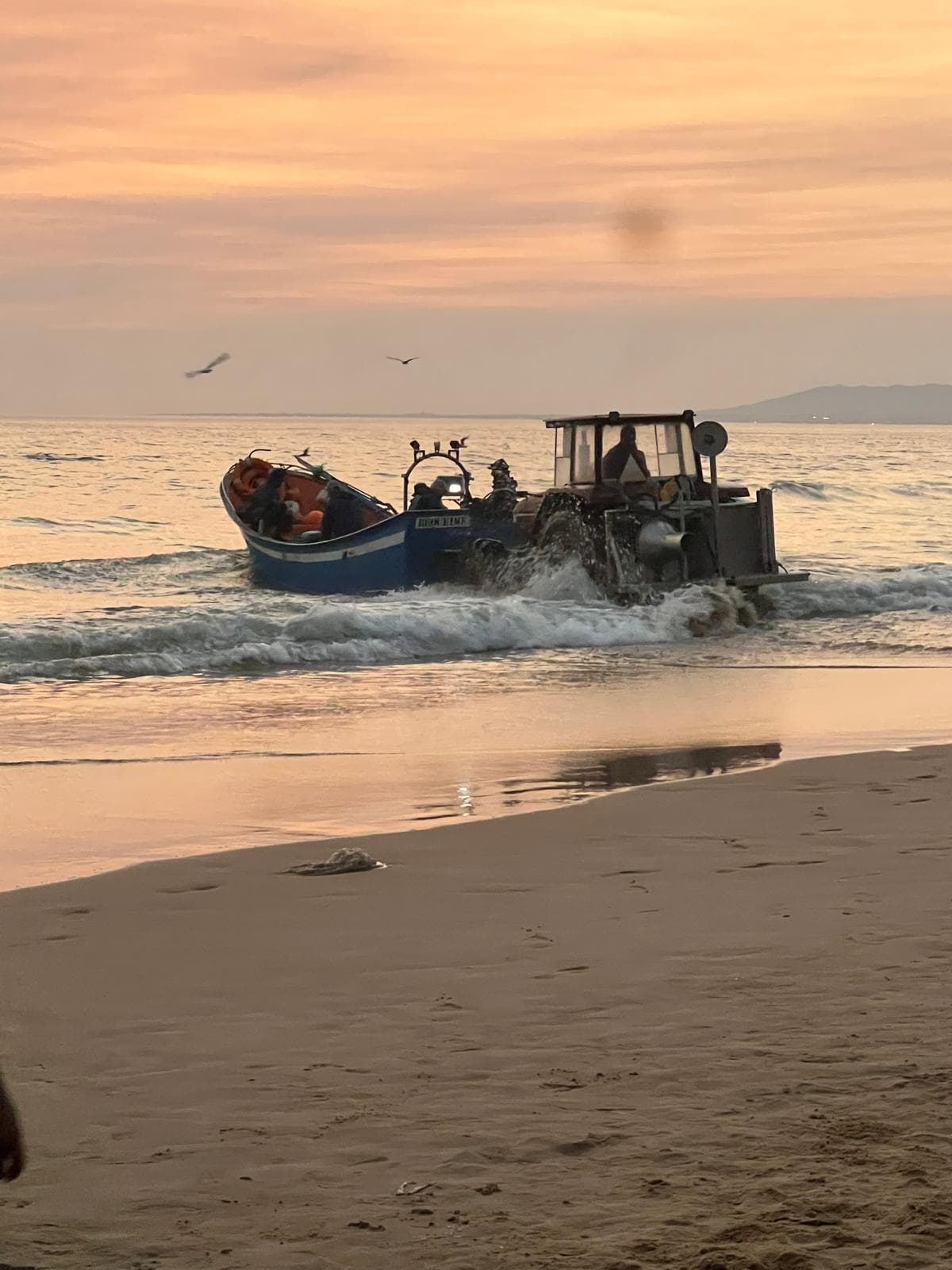 Pescadores na praia
